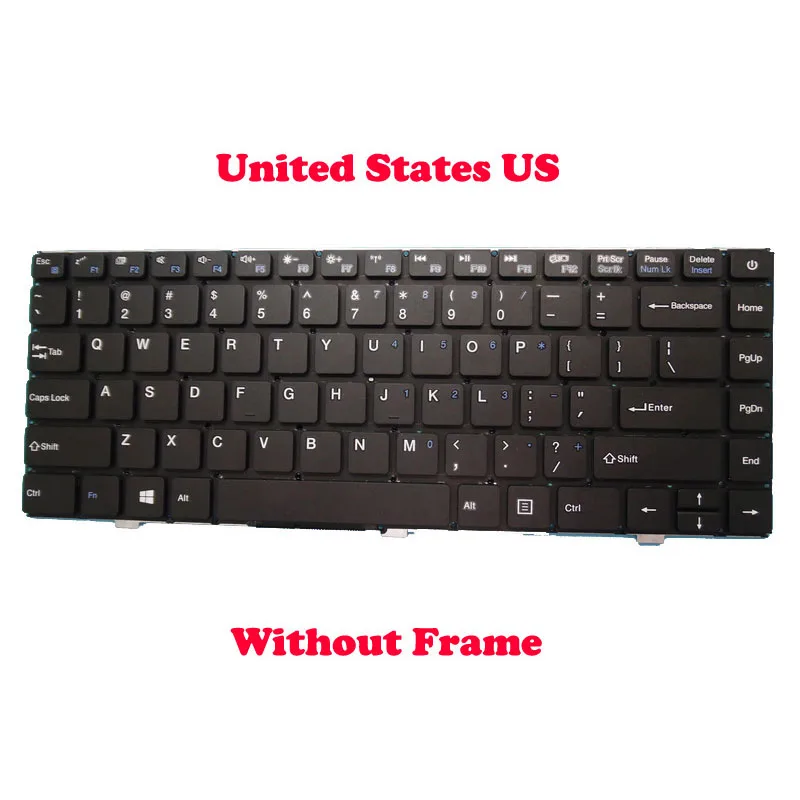 Клавиатура для ноутбука IGNIQ Bybook 14 IG-BYB14101 США Великобритания Франция без рамки