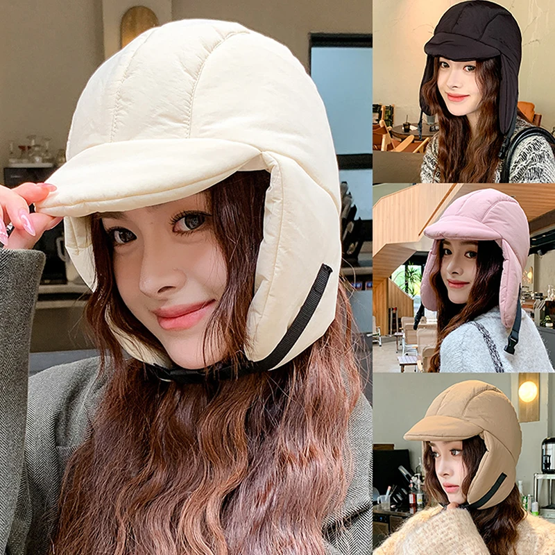 1 шт. зимняя теплая пуховая хлопковая шапка для мужчин женская утепленная уличная