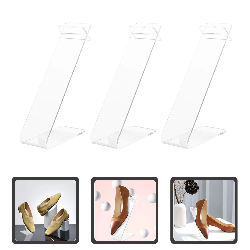 

Shoe Display Stand Rack Holder Acrylic Shoes Sandal High Heels Support Retail Shelf Shopriser Sneaker Slipper Supports Storage