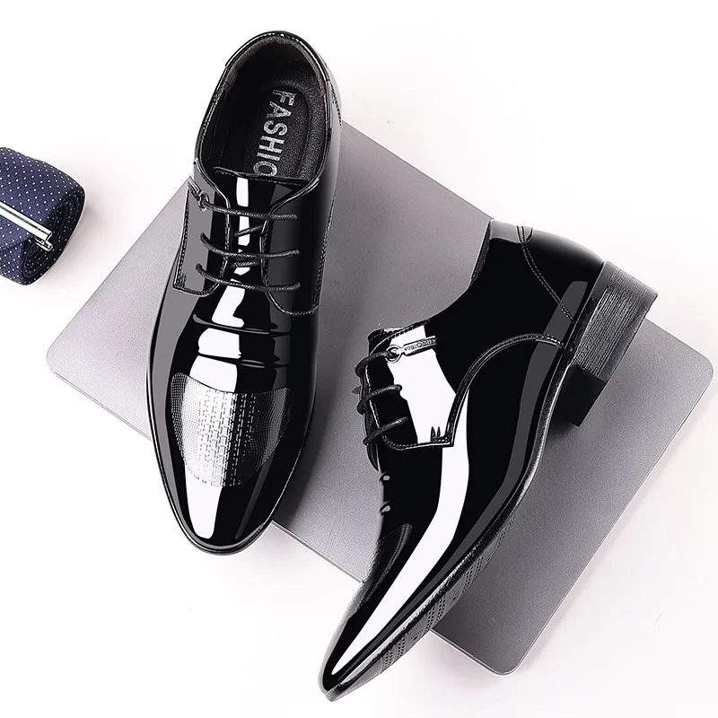 

Мужские свадебные туфли из искусственной кожи, деловые строгие классические туфли с острым носком для мужчин, мужские оксфорды на плоской подошве, дизайнерские мужские туфли Бриджи 48
