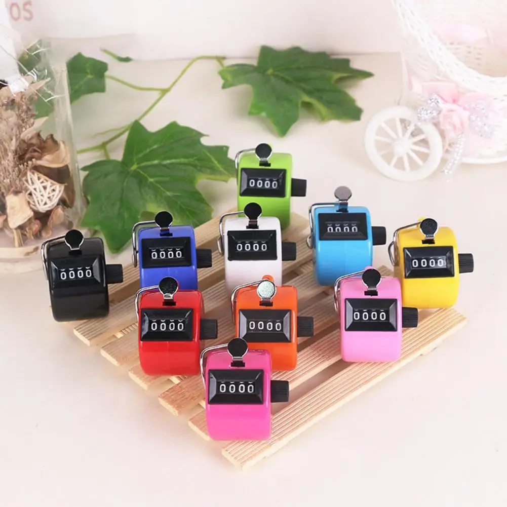 

Manual Counter Mechanically Jump Quick Reaction Portable 4 Digit Number Mini Hand Held Tally Counter for Sports