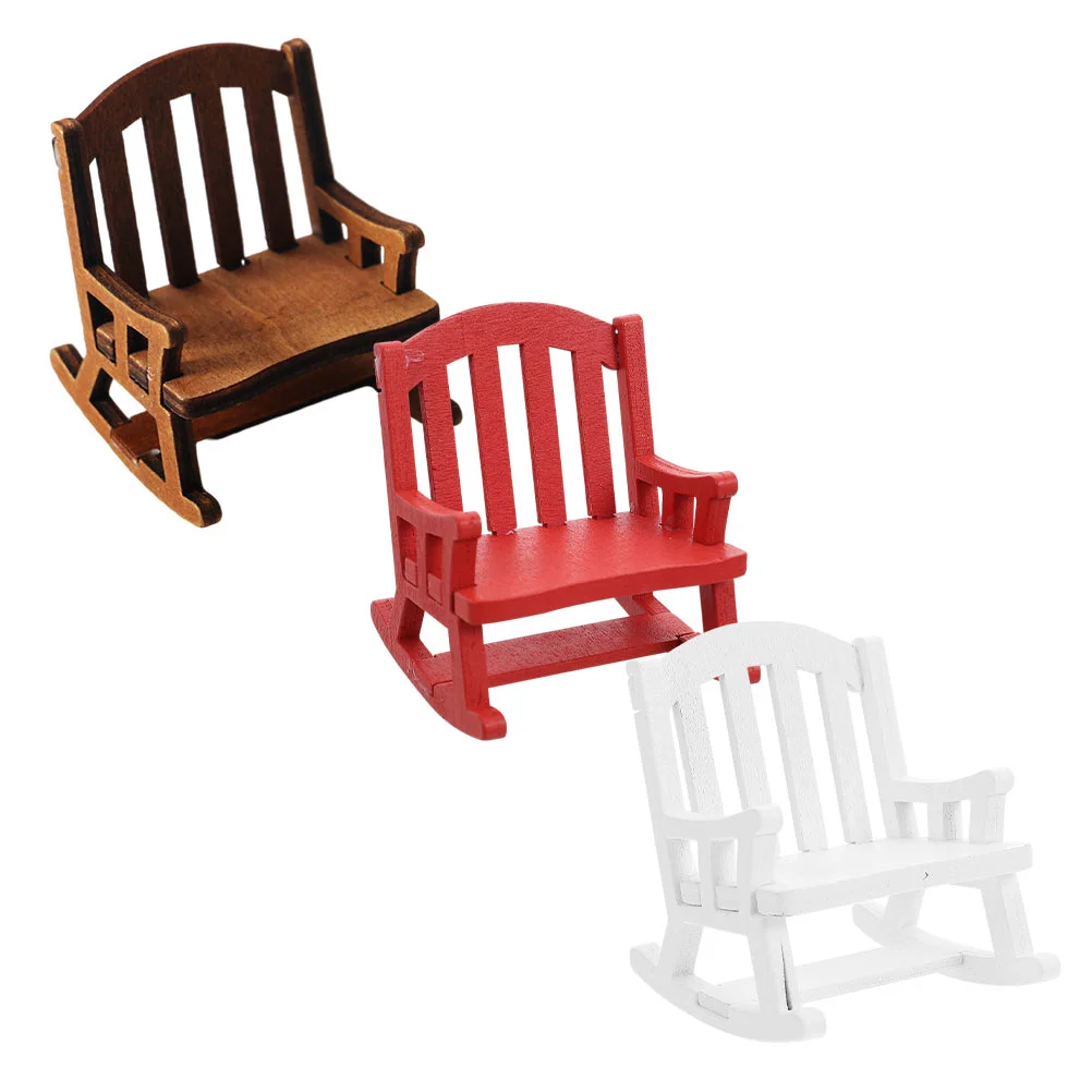 

Chair Miniaturemini Wooden House Furniture Rocking Chairscrafts12 Fairy Wingback Desk Decor Office Armchairmodel Wood Toys