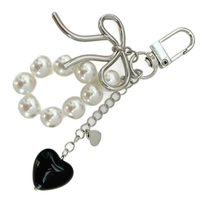 Прекрасный бант Сердце Жемчуг Брелок Подвеска Сумка Для Телефона Женский Рюкзак