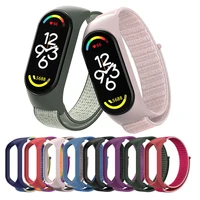 nylon loop strap for xiaomi mi band 6 7 5 bracelet wristband sports breathable replacement wristband correa strap mi band 7