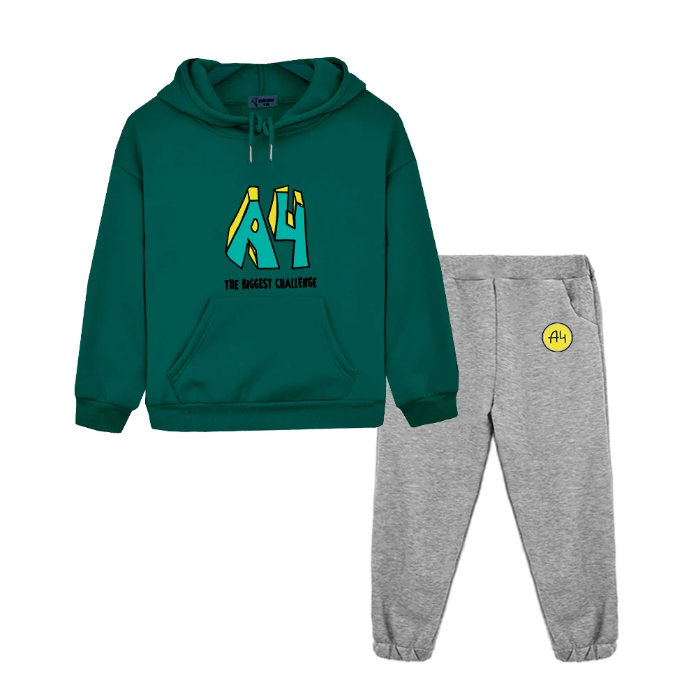 Boy Child Set Merch A4 Graphic Pullover Hoodies Children Clothes Child Girl Kawaii Sportswear Sweatshirts Мерч А4 Clothing Sets