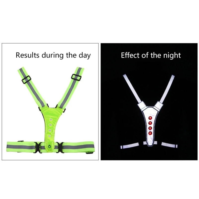 

587D Led Safety Vest Reflective Vest High Visibility Outdoor Safety Vest Adjustable