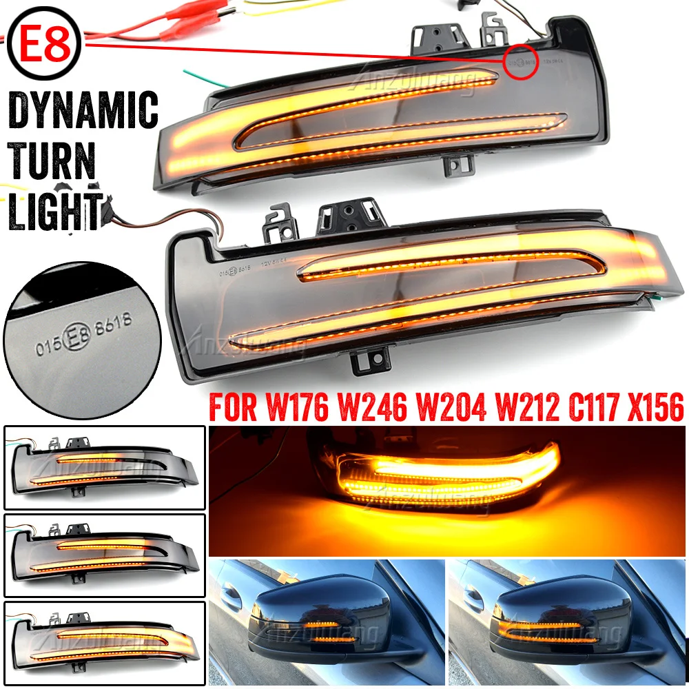

LED Dynamic Turn Signal Light Flasher Flowing Water Blinker Flashing Light For Mercedes-Benz W176 W246 W204 W212 C117 X156