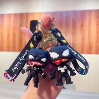 disney marvel movie venom keychain cartoon cute doll keyring fashion couple bag ornament key chain car pendant birthday gift
