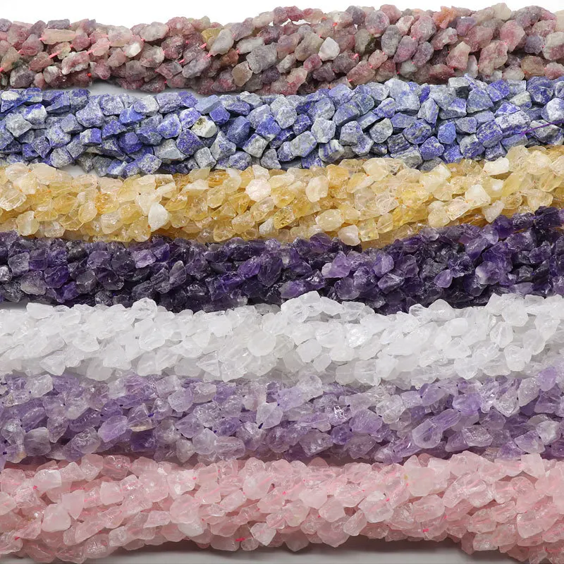 

8-15mm Natural Irregular Freeform Raw Stone Crystal Agate Amethyst Minerals Stone Beads for DIY Jewelry Making Support Wholesale