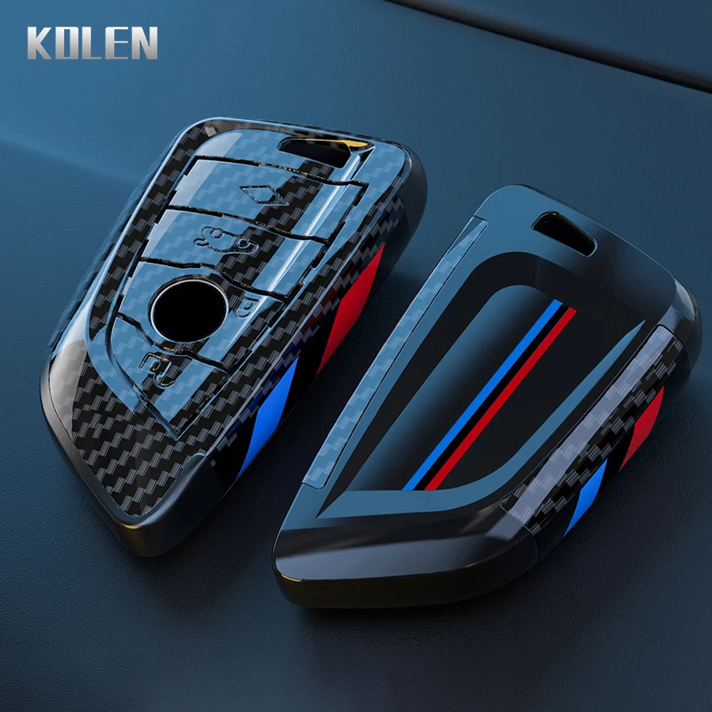 

ABS Carbon Fiber Style Car Key Case Cover For BMW X1 X3 X4 X5 F15 X6 F16 G30 G05 7 Series G11 F48 F39 520 525 G20 118i 218i 320i