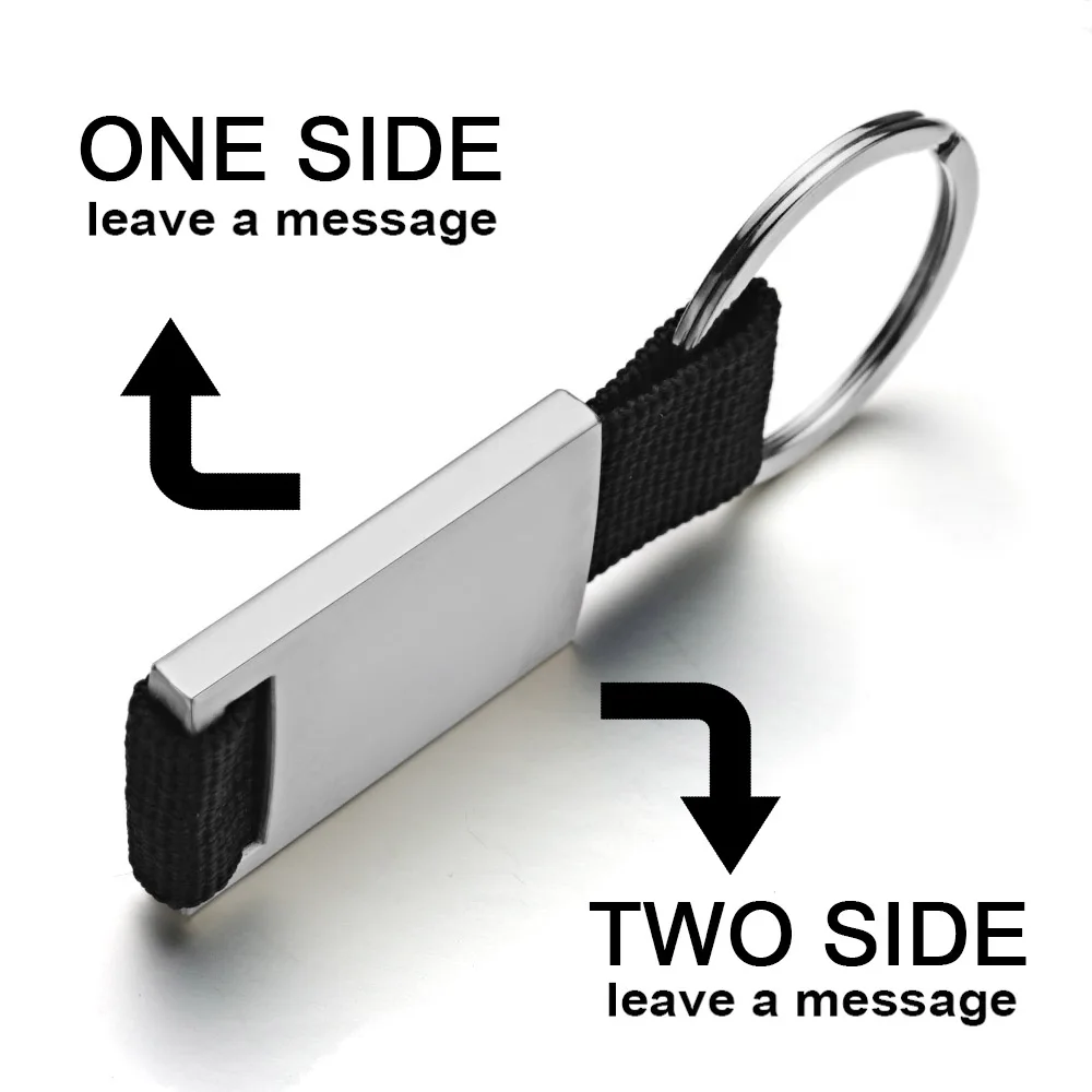 Персонализированные брелки для ключей мужчин женщин из нержавеющей стали с