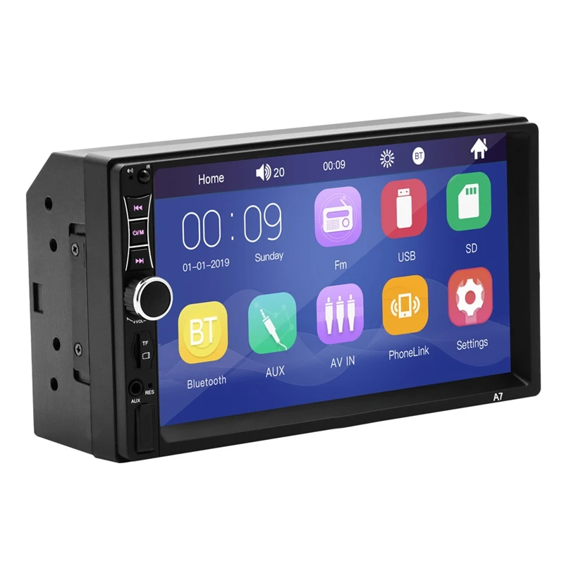 

7 Inch 2 DIN Bluetooth In Dash Touch Screen Car Video FM Radio Stereo Player With Remote Control Support Mirror Link
