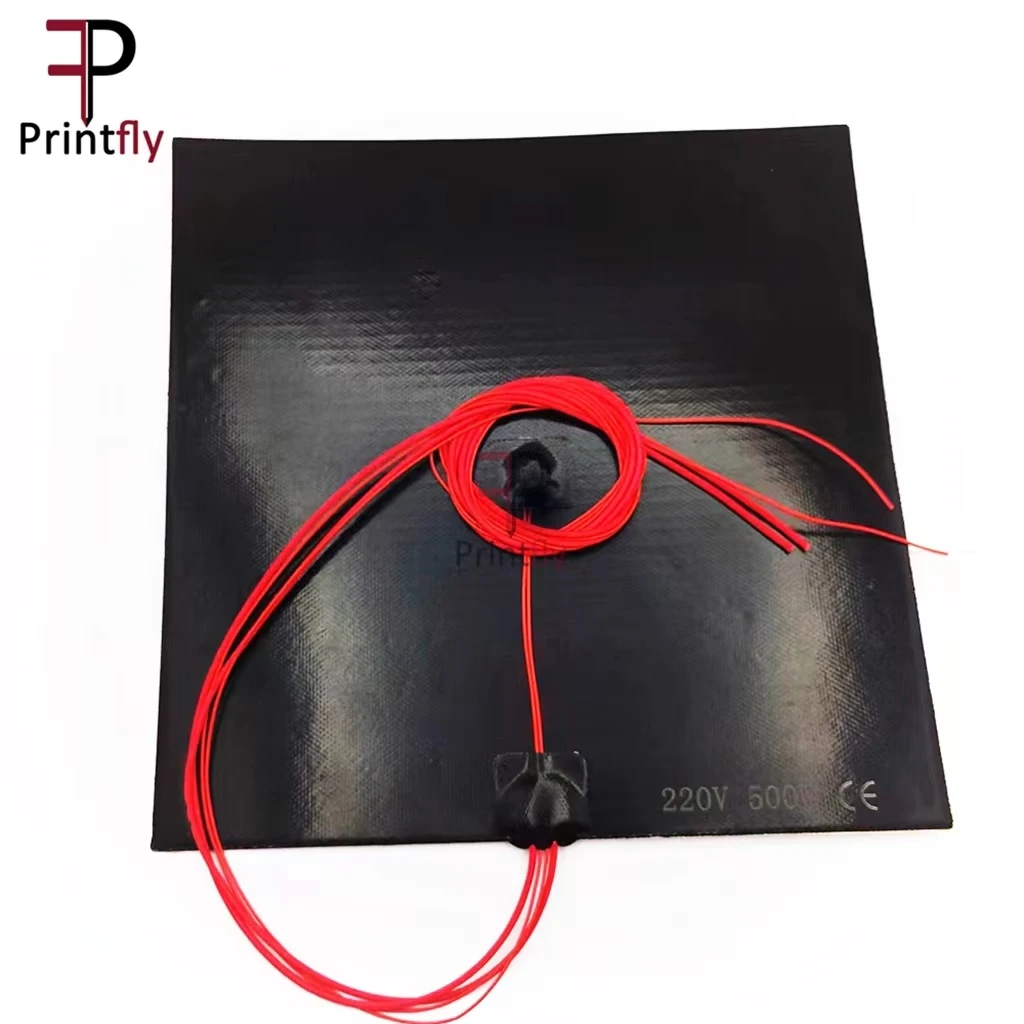 Cama térmica calefator customizável 340 mm x 340 mm da almofada de aquecimento do silicone para a da impressora 3d