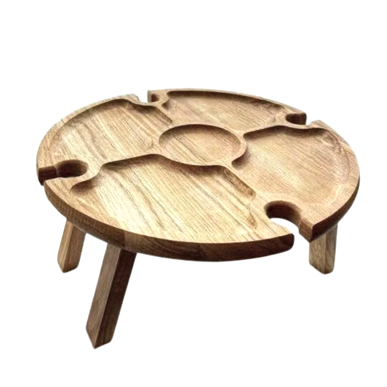 

Wooden Folding Picnic Table Wooden Wine Table Portable 2 In 1 Wine Picnic Camping Desk Gift For Wine-Lovers Boho Low Picnic