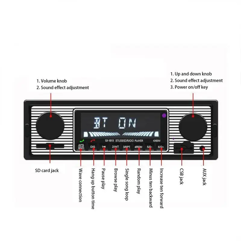 BT Радио для автомобиля AM/FM радио беспроводной MP3-плеер система громкой связи