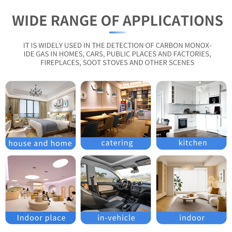 Миниатюрное перезаряжаемое Обнаружение монооксида углерода высокоточное