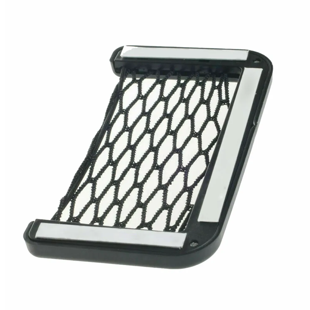 

New Durable Car Net Bag Storage Net Bag Storage Organizer Net Convenient Double-Sided Car Organizer Phone Holder