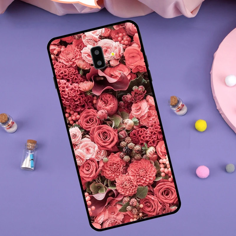 Flower Red Rose Cover For Samsung Galaxy J4 J6 2018 A7 A9 A6 A8 Plus J8 J3 J5 J7 2017 J1 A5 A3 2016 Case images - 6