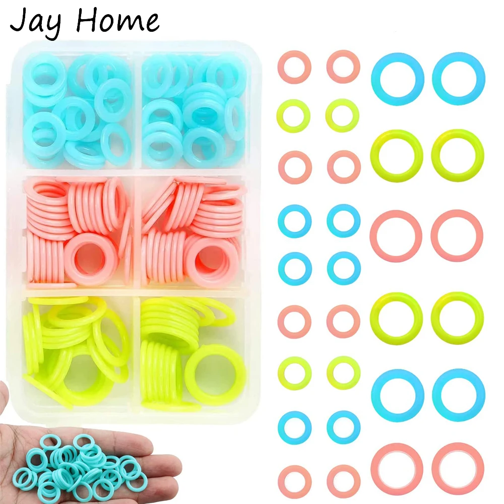 

180Pcs Stitch Knitting Markers Counter Needle Locking Stitch Markers Ring with Storage Box for Sewing and Knitting Accessories
