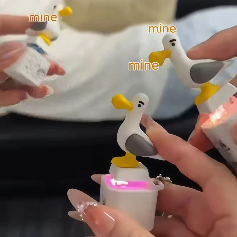 Фото Брелок Jardme Mine Bird: светящийся, со звуком, в виде чайки, креативный, для снятия стресса, оптом №3