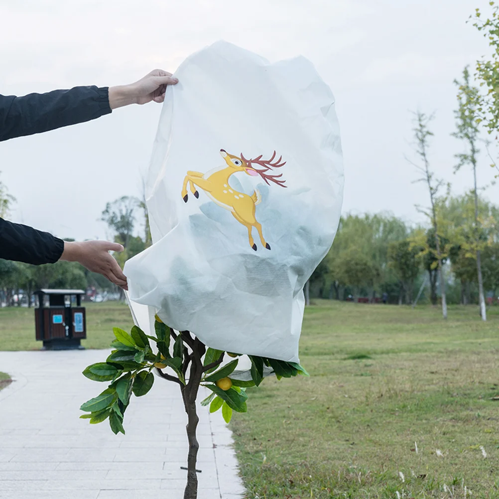 

Small Prelit Tree Frost Bags Outdoor Plants Protection Elk Covers Freeze Non-woven Fabric Warmer Winter Tomato