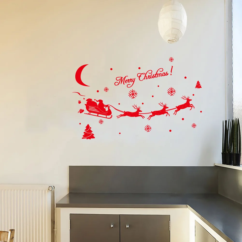 

2Pcs Wall Decals Decorative Pasting Stickers Creative Decals (Red)