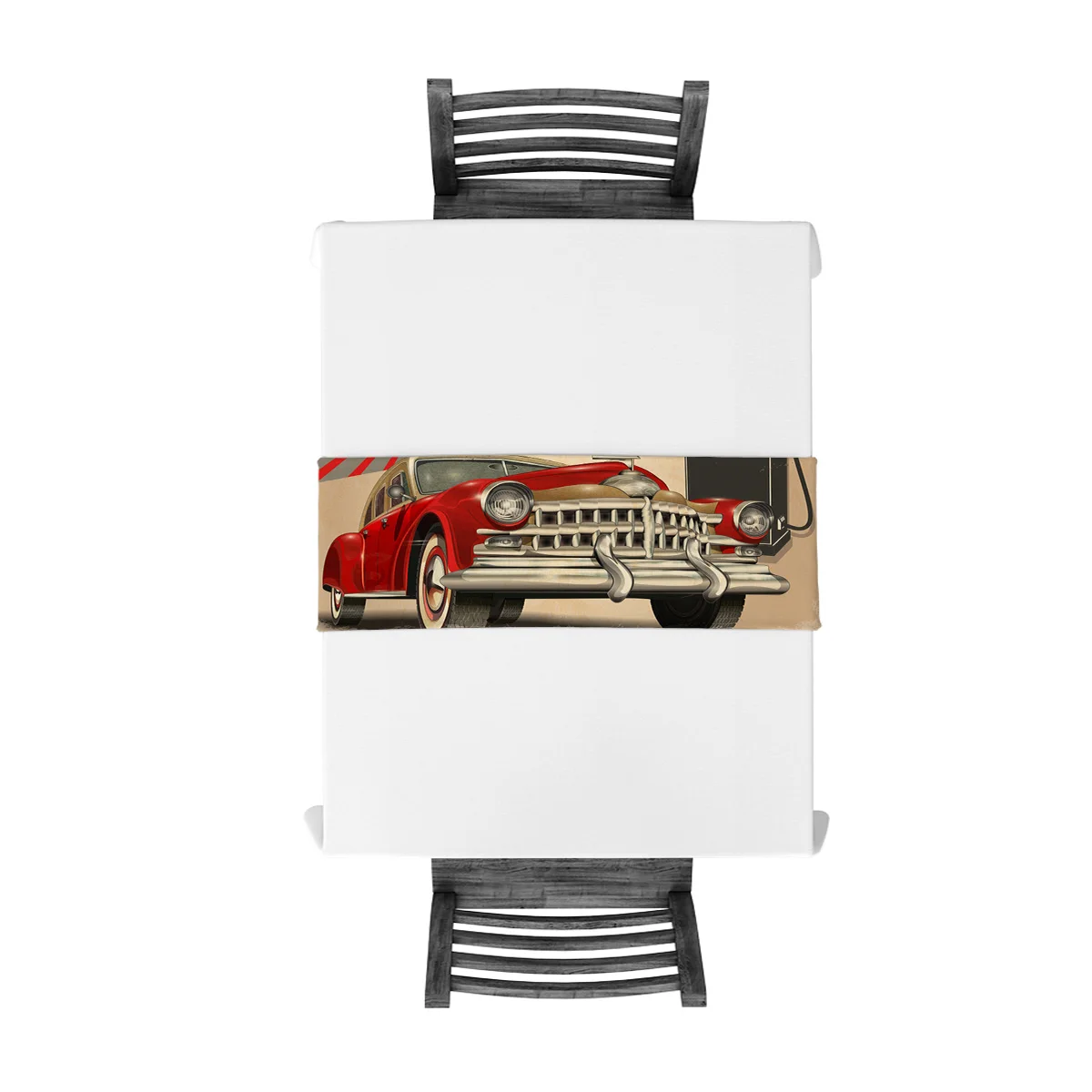 Постер в виде автомобиля стиле ретро 66 скатертей для стола скатерти украшение