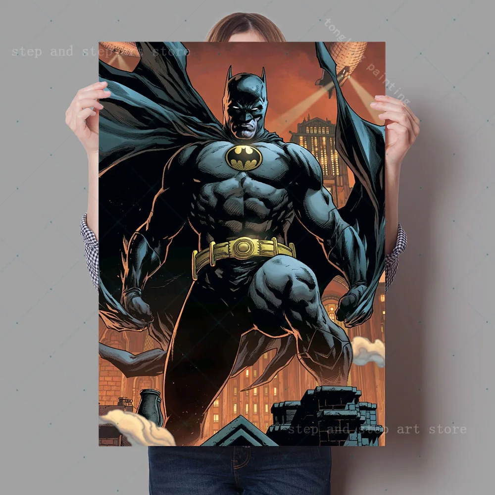 Bandai DC комикс Готэм-Сити Супергерой Темный рыцарь фотография на холсте печать