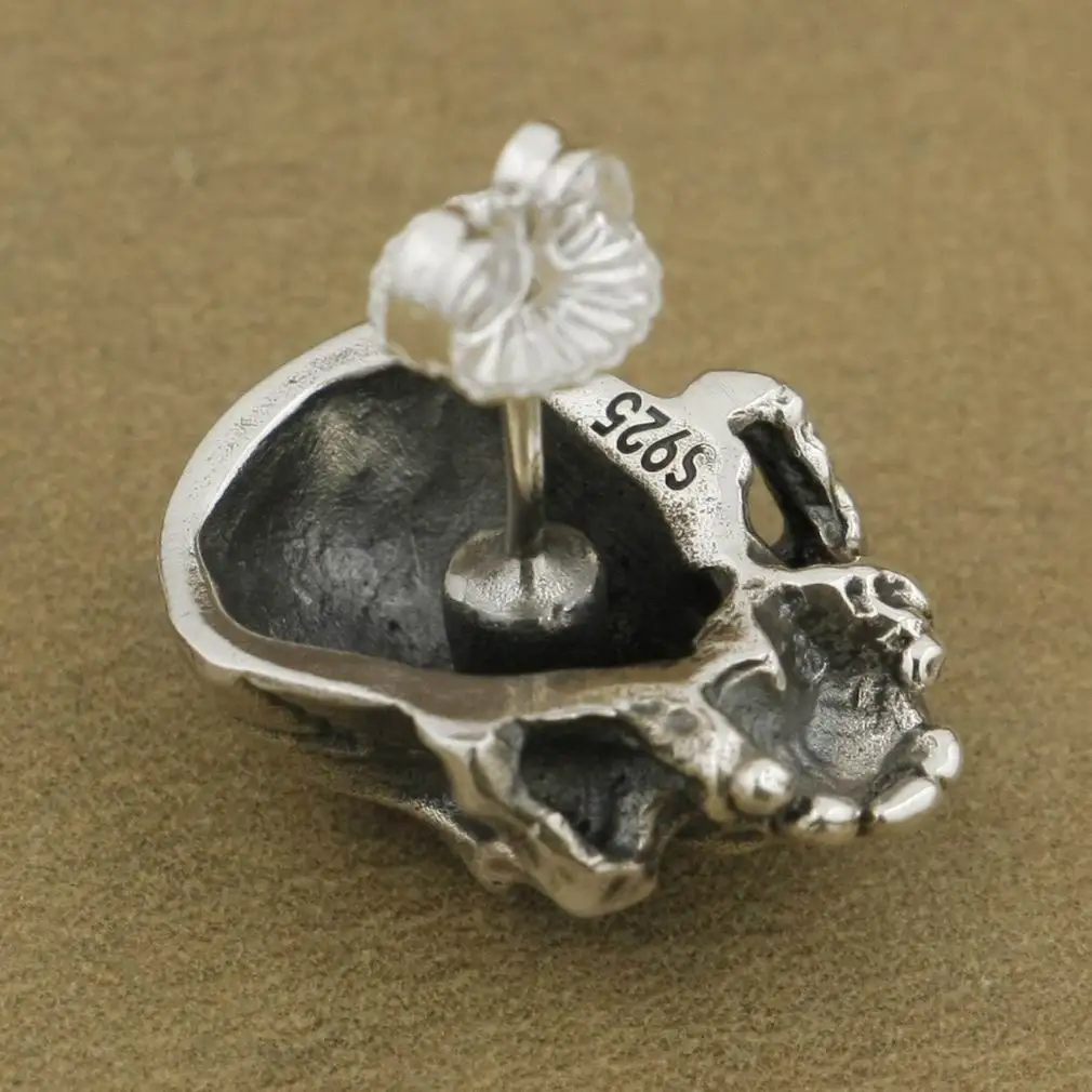 Женские серьги-гвоздики LINSION серебро 925 пробы в стиле панк байкер рок TA40 - купить