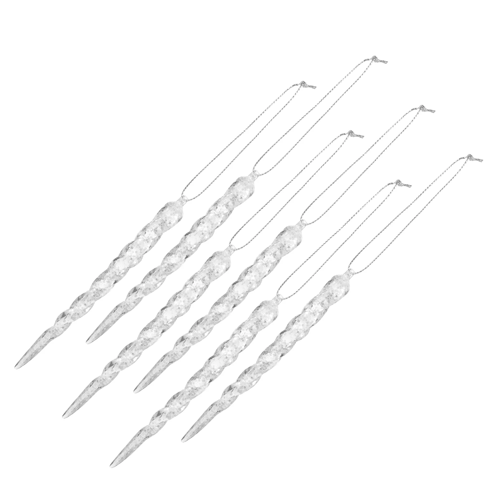 

4pcs Christmas Acrylic Pendants Christmas Tree Hanging Adornments Tree DIY Decors