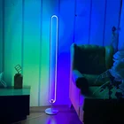 Современные скандинавские креативсветодиодный светодиодные торшеры с дистанционным управлением, роскошные дизайнерские металлические RGB стоячие лампы для гостиной, спальни, фойе
