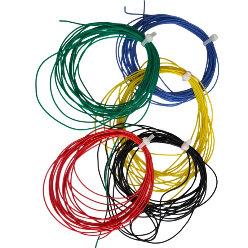 Фото Силиконовый провод 1М/5М, 28, 26, 24, 22, 20, 18 AWG, ультрамягкий, высокотемпературный, гибкий, медный №3