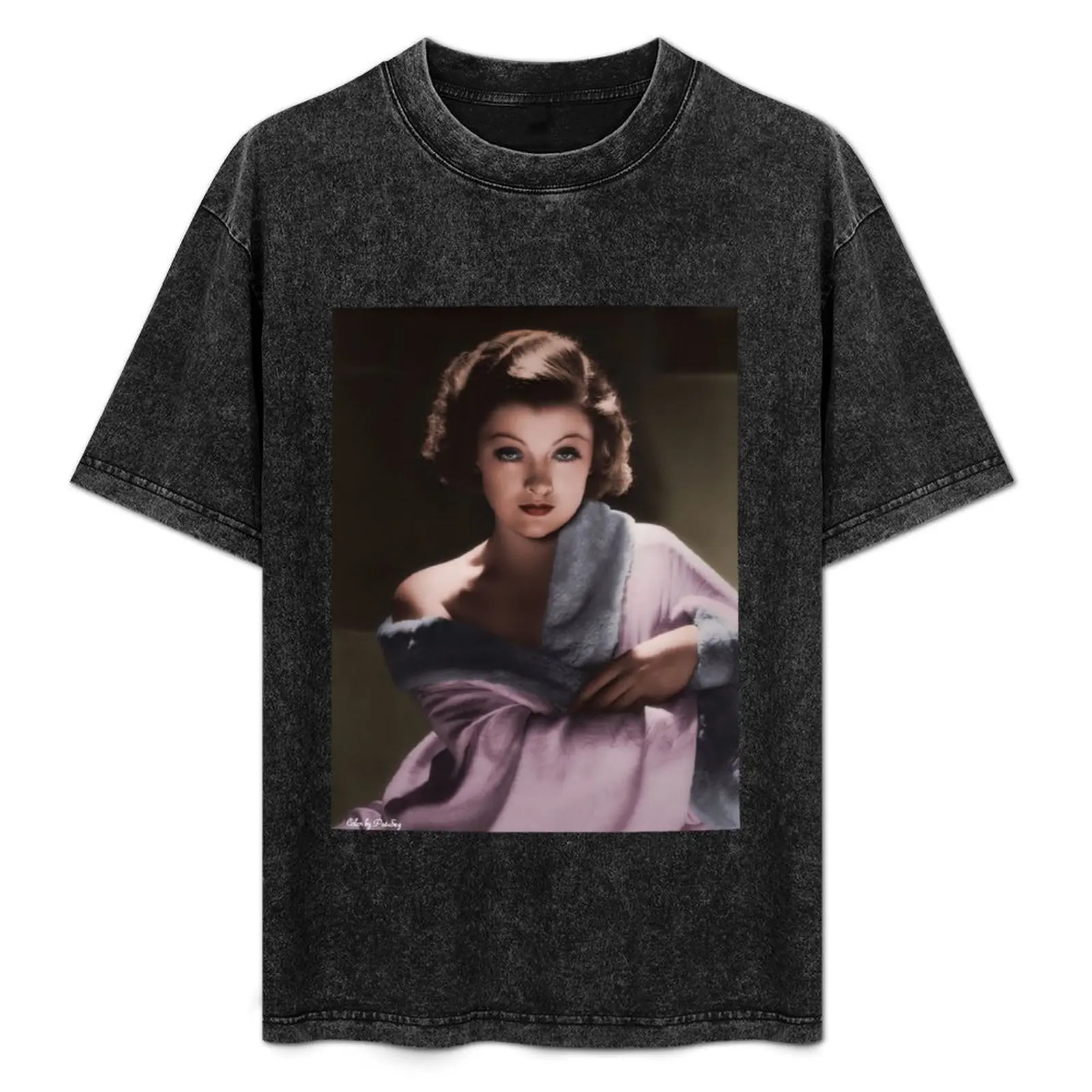 Футболка Myrna Loy 1930 винтажная рубашка с аниме футболки мужская футболка мужские