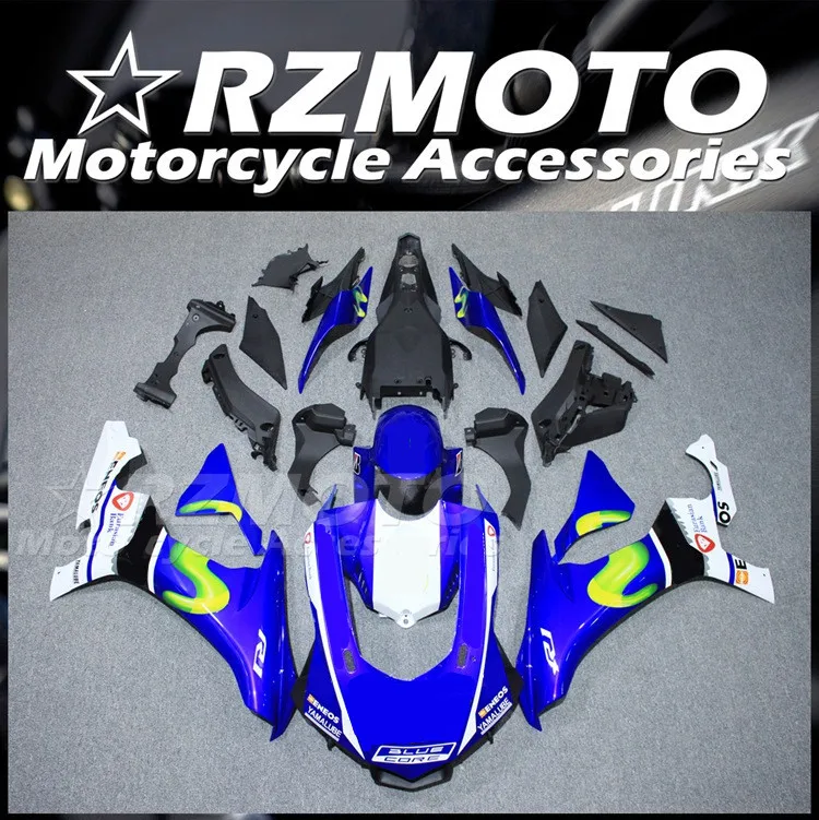 

Новый комплект обтекателей для мотоцикла ABS, подходит для YAMAHA YZF - R1 R1m 2015 2016 2017 2018 15 16 17 18, кузов под заказ, синий, зеленый