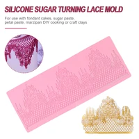 lace flower silicone mold sugar craft fondant mat mousse cake mould decorating diy baking tools