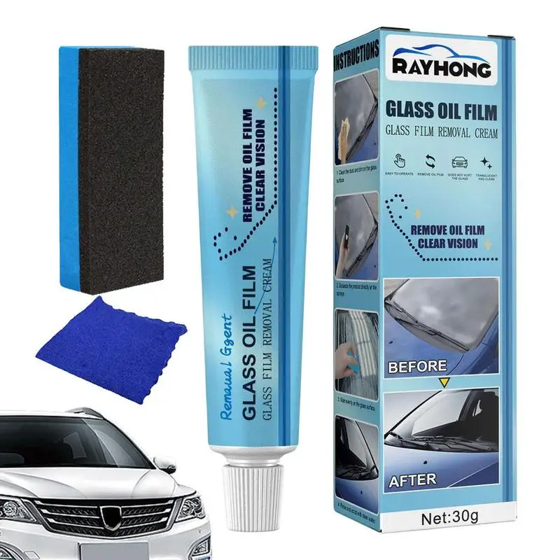 

Car Glass Cleaning Paste Oil Film Cleaner Removal Cream Windshield Cleaning Agent For Dust And Anti Stain Refurbishment