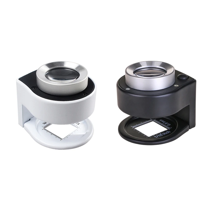 

Retail 2PCS Magnifier With 6 Lights 30X 60X Portable Metal Magnifier Illuminated Magnifier