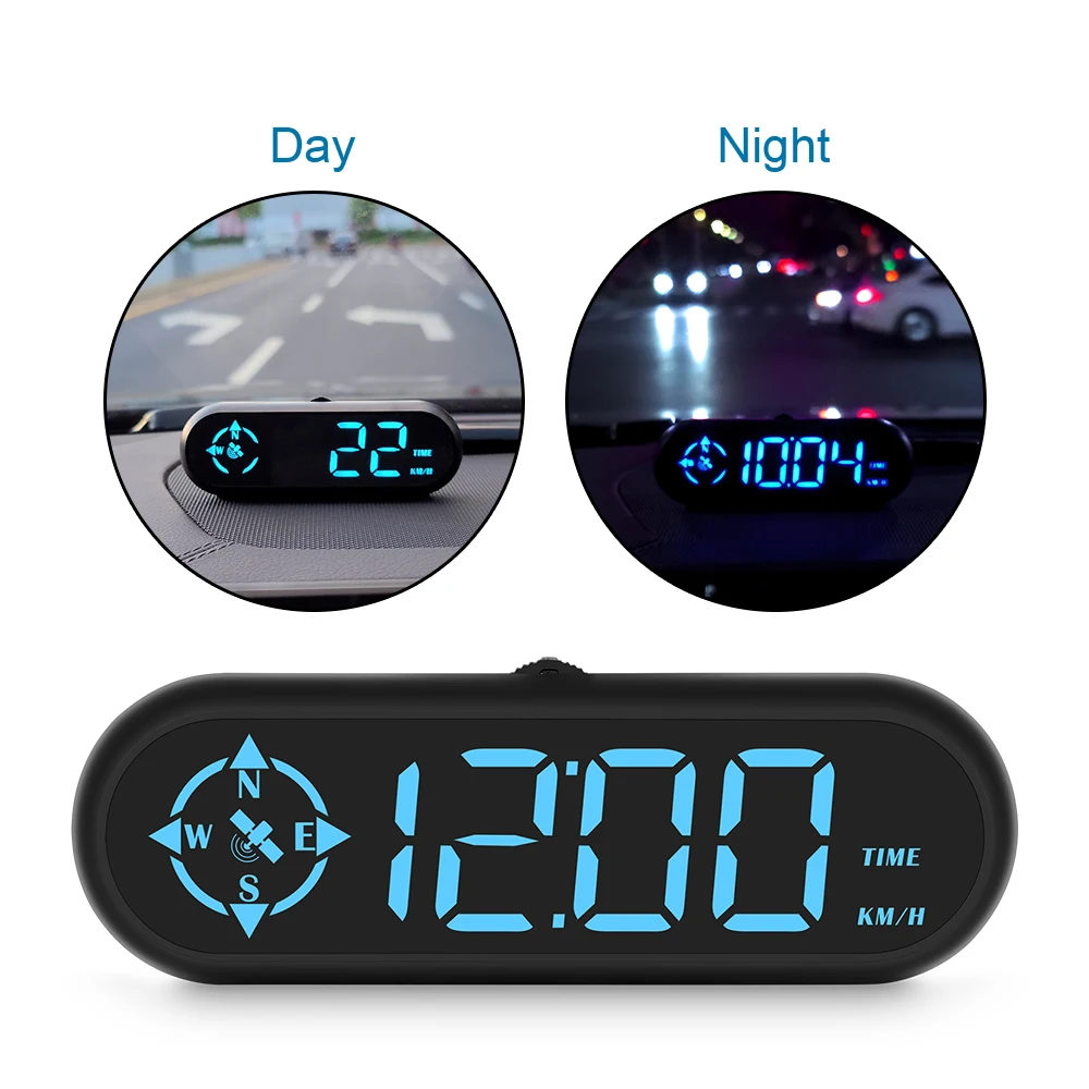 

Heads Up Display Speedometer Overspeed Alarm LED HUD G9 Mini With GPS Compass