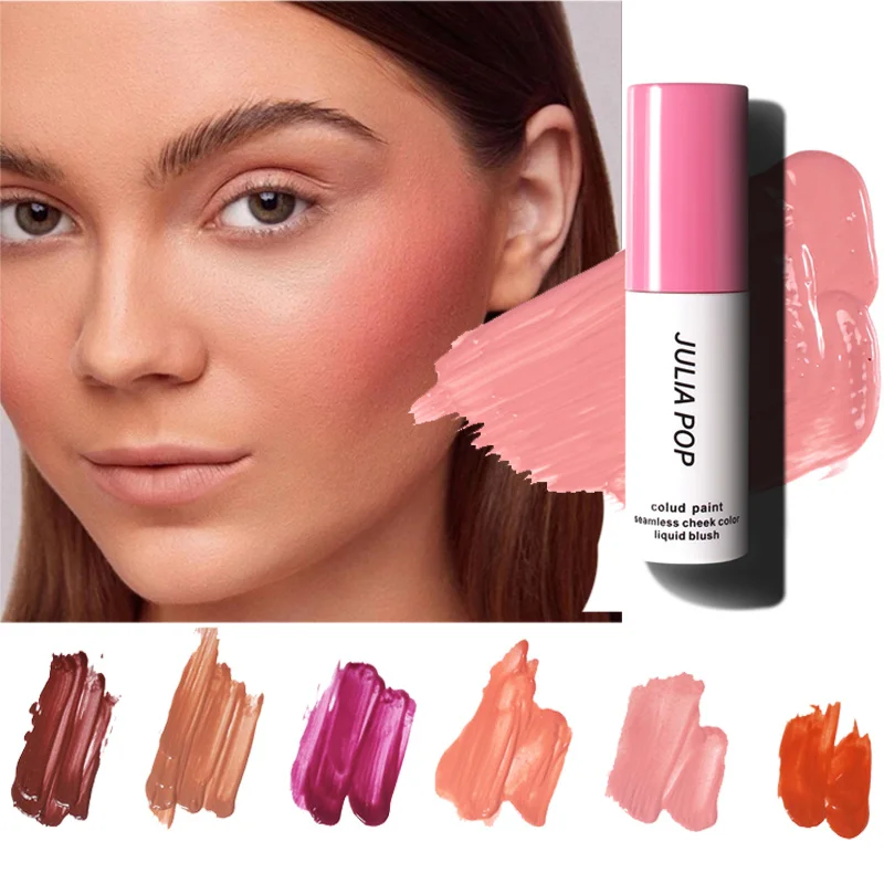 

Monochrome Makeup Liquid Blusher Waterproof Lasting Peach Pink Matte Natural Eye Face Contour Blush Brighten Cheek Face Cosmetic
