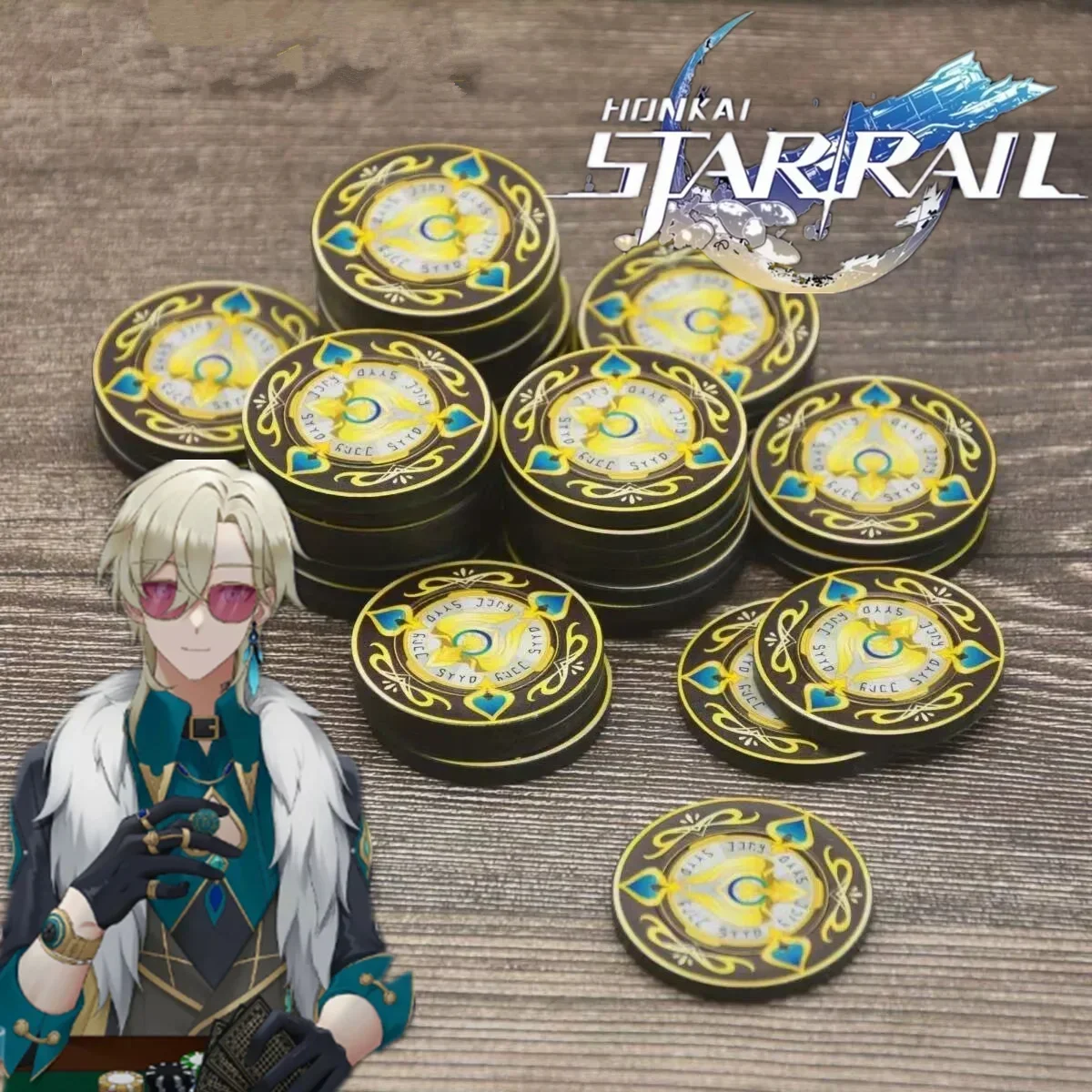 Игра Honkai: Star Rail Косплей Авантюрин Bushi Монета Опора Аксессуары Коллекционное