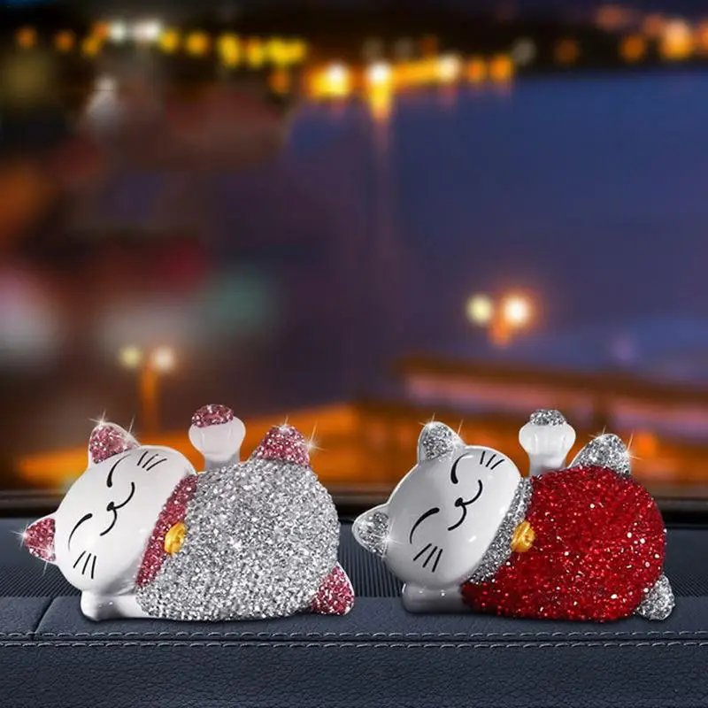 

Car Ornament Sleeping Lazy Cat Solar Rar Decoration Creative Auto Cartoon Ornament Lucky Cat Cartoon DollCar Interior Styling