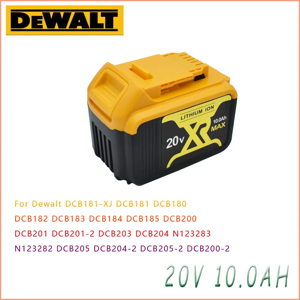 

DeWalt 20V 10000MAH For DeWalt 10.0AH Battery Power Tools Batteries Replacement DCB181 DCB182 DCB200 DCD780 DCD785 DCD795
