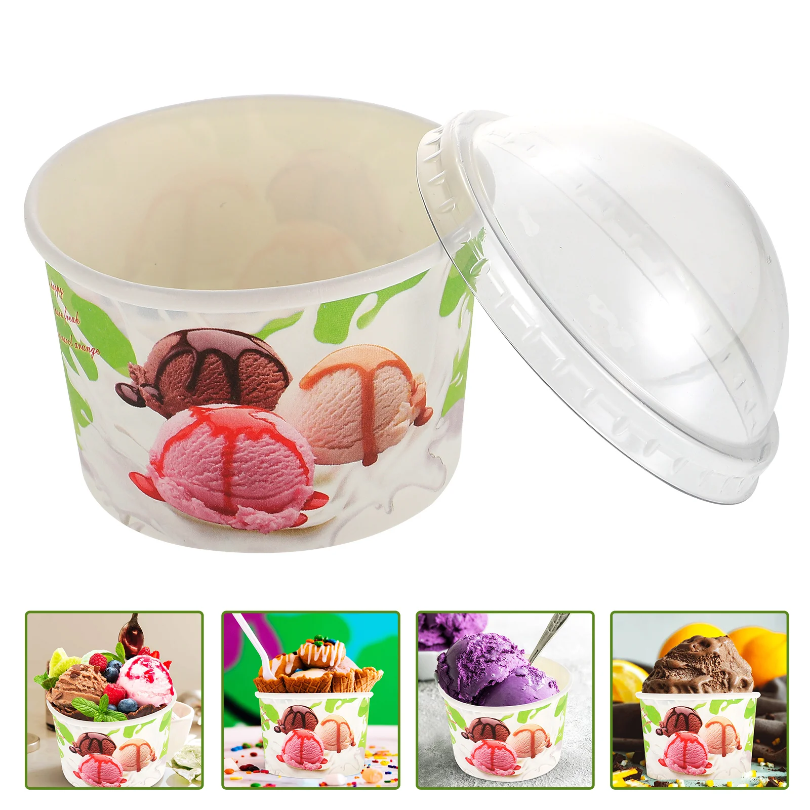 

Cups Paper Cream Ice Bowls Dessert Disposable Yogurt Cup Bowl Pudding Sundae Containers Container Soup Party Supplies Diy Jelly