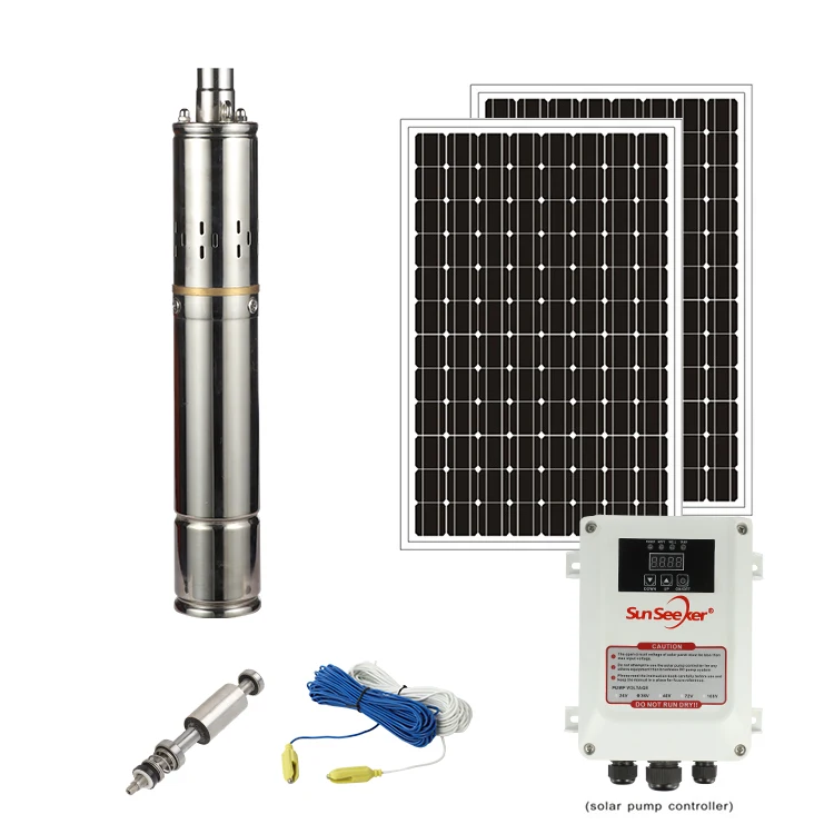 

China DC Solar Submersible Deep Well Pump with Built-in Controller Solar Water Well Pump Screw Pump