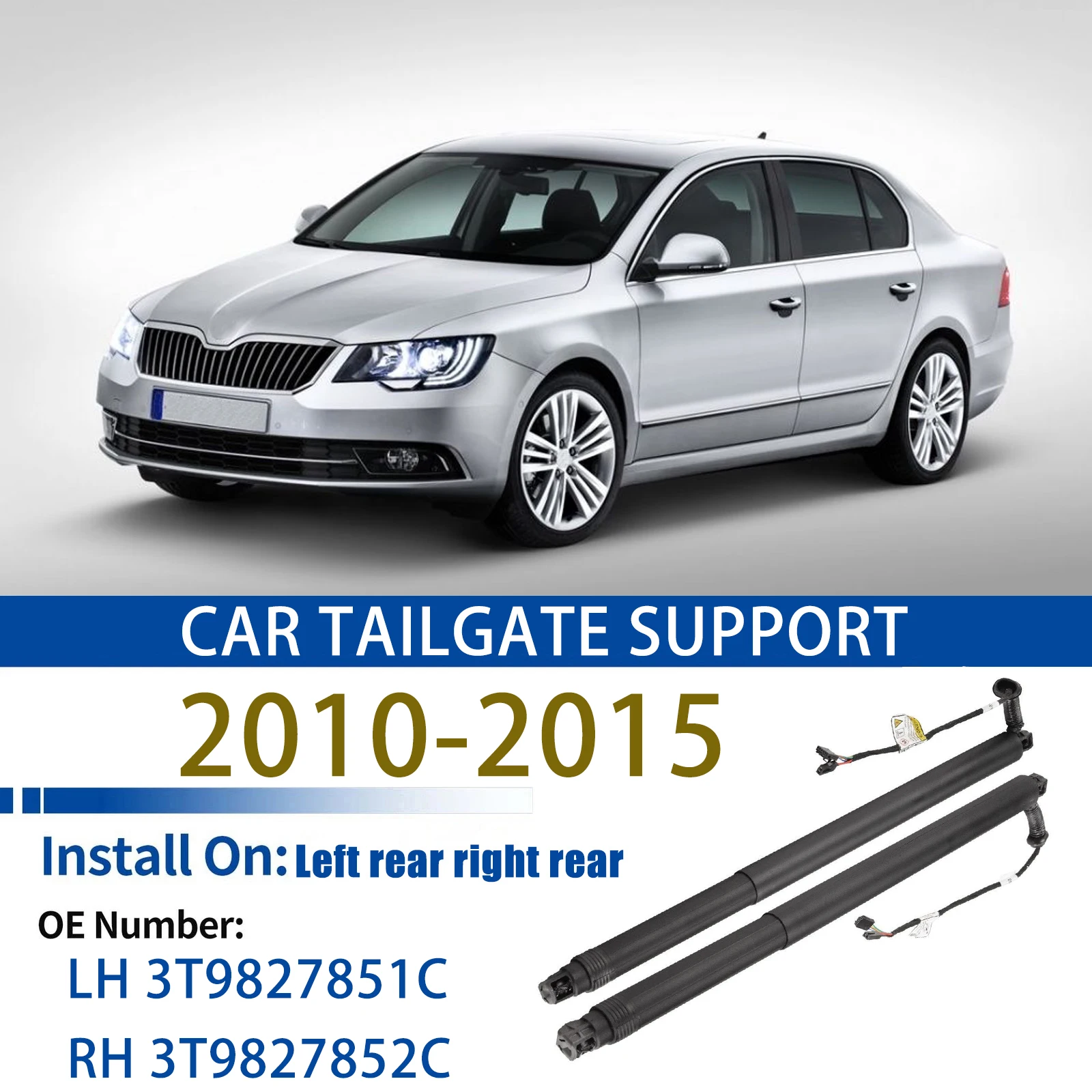 Фото Для SKODA SuperB II (2010-2015) Typ3T: Электропривод задней двери багажника (левый) 3T9827851C, (правый) 3T9827852C №2