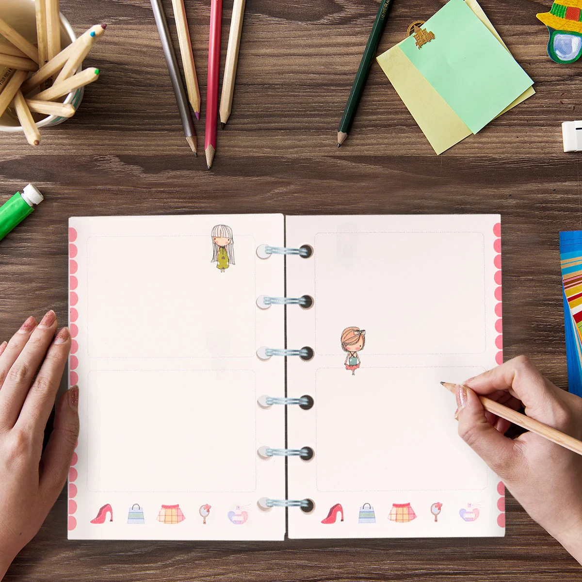 

Paper Loose Leaf A7 Refill Filler Planner Notebook Inserts Papers Hole Wide The Core Replacement Office Colored Ruled Binder