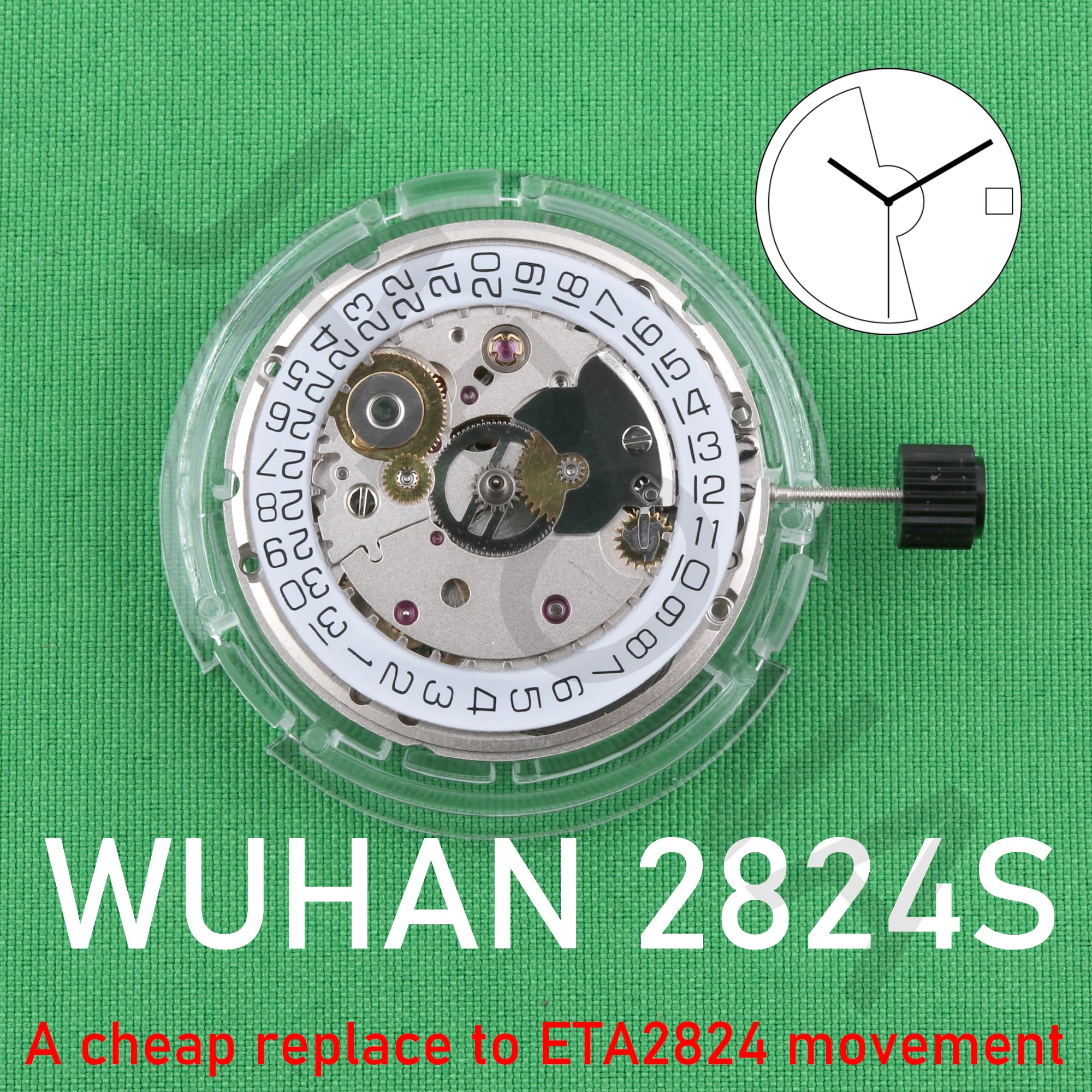 china WH 2824 Replace ETA2824 Mechanical movement fully automatic movement No lettering, no logo wuhang movement