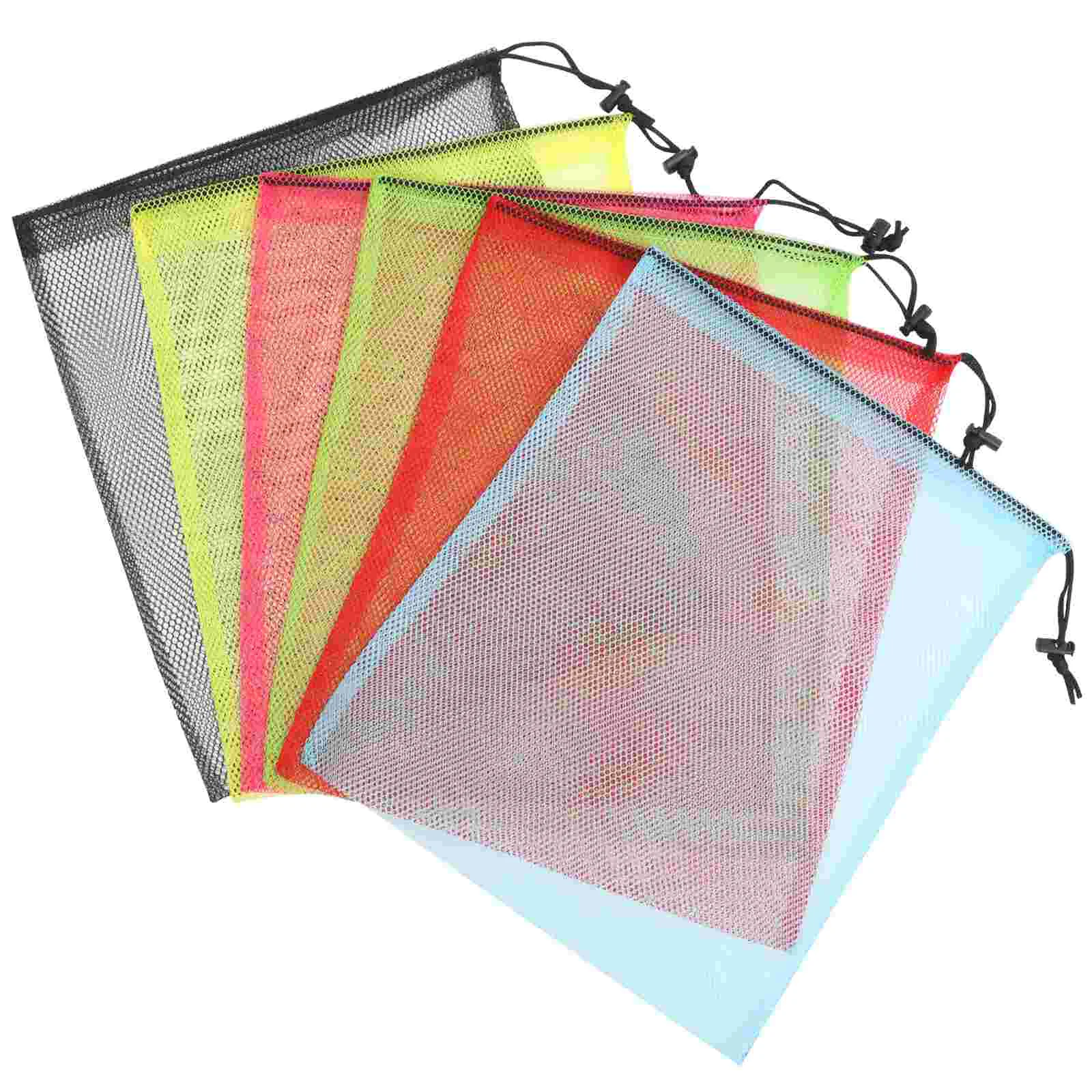 

12 Pcs Mesh Laundry Bags Travel Organizer Drawstring Stuff Sack Clothing Nylon Small Net Ball