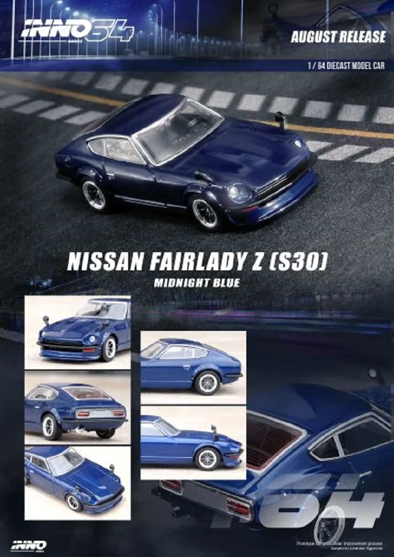 **Pre-Order** INNO64 NISSAN FAIRLADY Z (S30) Midnight Dark Blue Metallic Diecast Model Car