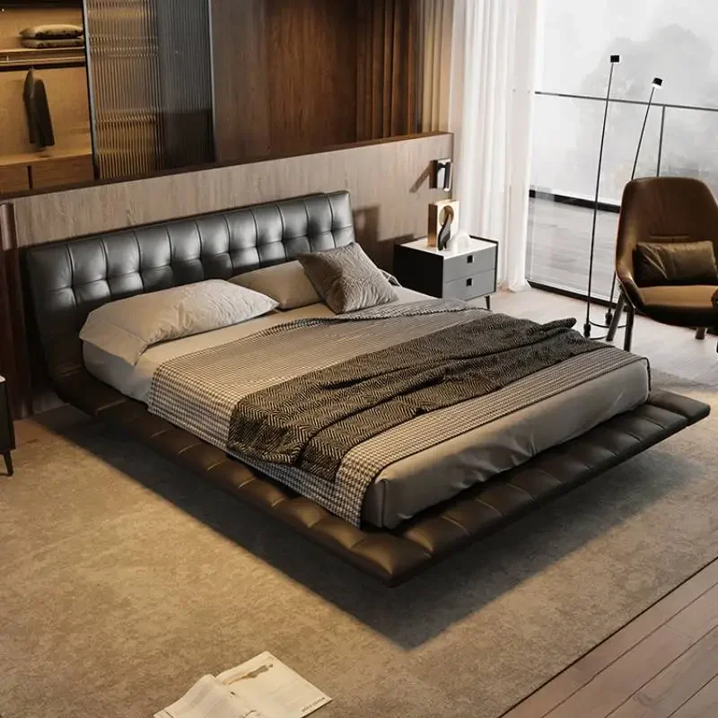 Низкопрофильная элегантная кровать с двойной платформой европейские